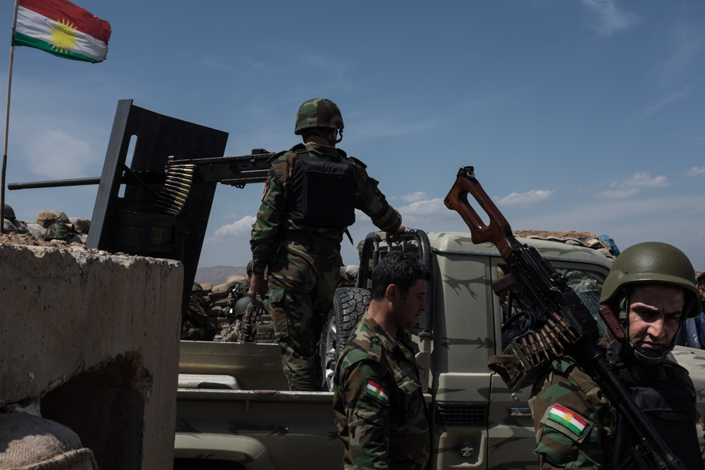 Peshmerga offensive during the liberation of the Turkmen village of Bashir, southern Kirkuk Province, April 30, 2016. (Photo: Kurdistan24/Alexandre Afonso)